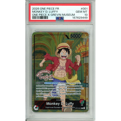 One Piece TCG One Piece Graded. Monkey D. Luffy Op13-001 Grevin Museum (2026) PSA 10