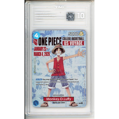 One Piece TCG One Piece Graded: Monkey. D Luffy (2026) College Basketball Us Voyage Tag 10