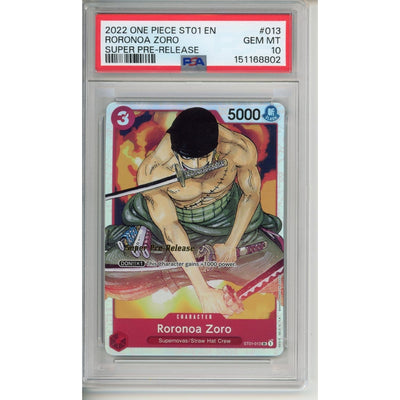 One Piece TCG One Piece Graded: Roronoa Zoro Super Pre-Release PSA 10