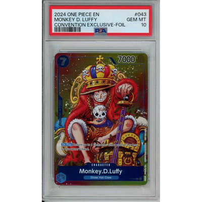 One Piece TCG One Piece Graded: Monkey D. Luffy P-043 Convention Promo 2024 Foil PSA 10