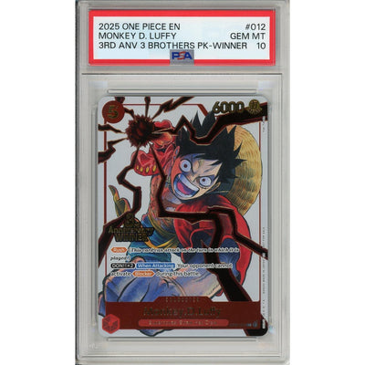 One Piece TCG One Piece Graded: Monkey. D. Luffy St01-012 3rd Anniversary Winner Foil PSA 10