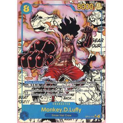 One Piece TCG One Piece Single: Monkey D. Luffy Alt Art Manga Op11-118 A Fist Of Divine Speed MP