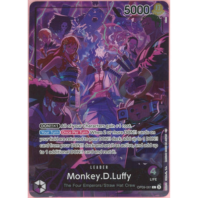 One Piece TCG One Piece Single: Monkey D. Luffy Leader Alt Art Op09-061 2nd Anniversary Set LP