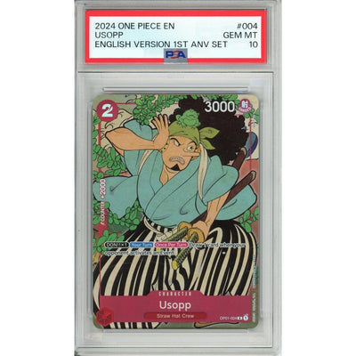 One Piece TCG One Piece Graded: Usopp Op01-004 1st Anniversary Set (2024) PSA 10