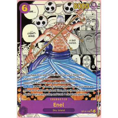 One Piece TCG One Piece Single: Enel Op15-118 Manga Alternate Art (2026) NM