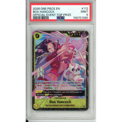 One Piece TCG One Piece Graded: Boa Hancock Op14-112 Official Event Top Prize PSA 9