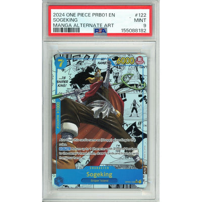 One Piece TCG One Piece Graded: Sogeking Prb01 Manga Alternate Art PSA 9