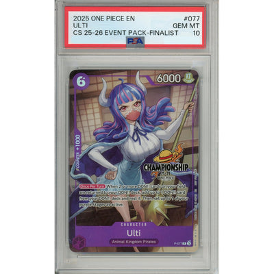 One Piece TCG One Piece Graded: Ulti P-077 Championship Event Pack Finalist PSA 10