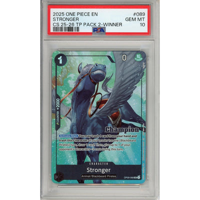 One Piece TCG One Piece Graded: Stronger Op09-089 Championship 25-26 Winner PSA 10