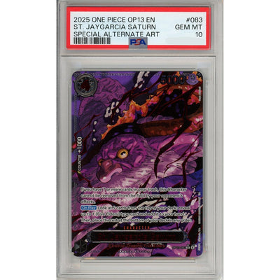 One Piece TCG One Piece Graded: St. Jaygarcia Saturn Op13-083 Special Alternate Art PSA 10