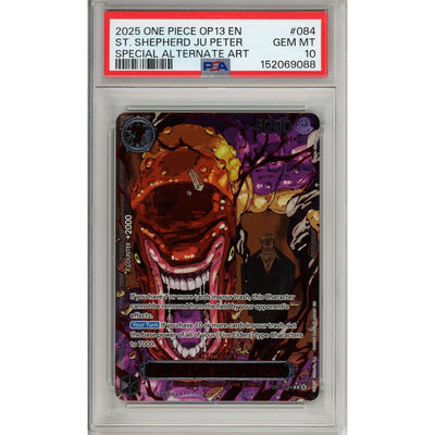 One Piece TCG One Piece Graded: St. Shepherd Ju Peter Op13-084 Special Alternate Art PSA 10