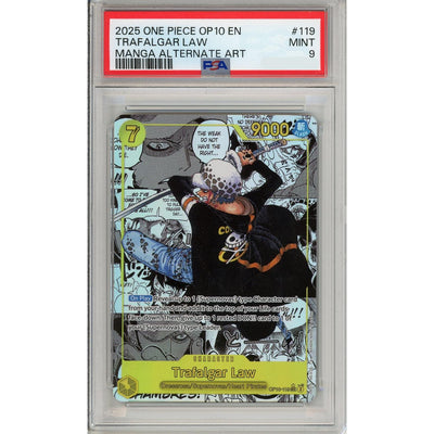 One Piece TCG One Piece Graded: Trafalgar Law Manga Alt Art Op10-119 Royal Blood PSA 9