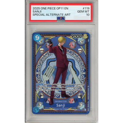 One Piece TCG One Piece Graded: Sanji Op06-119 Special Alternate Art PSA 10