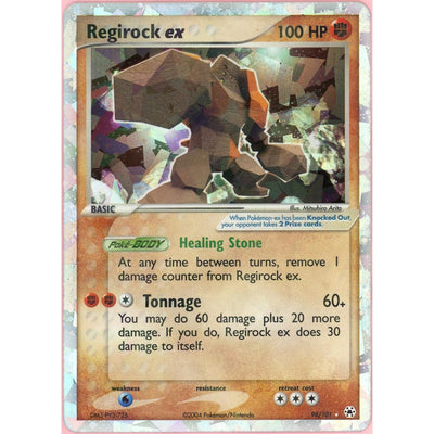 Pokémon Pokemon Single: Regirock EX 98/101 Hidden Legends (2004) Cracked Ice Holo NM