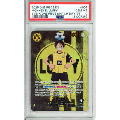 One Piece TCG One Piece Graded: Monkey D. Luffy St13-003 Bvb X Match Day '25 PSA 10