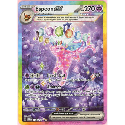 Pokémon Pokemon Single: Espeon EX 155/131 Prismatic Evolutions (2025) SIR NM