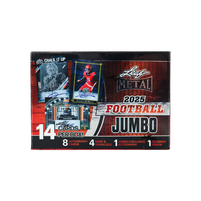 Football 2025 Leaf Metal Football Jumbo Box