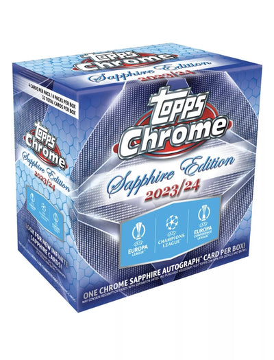 2023-24 Topps Chrome Uefa Club Competitions Sapphire Box