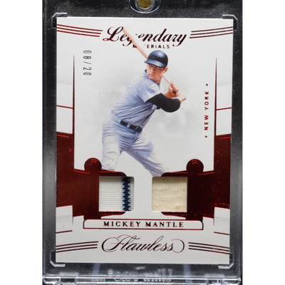 Baseball Panini 2020 Panini Flawless Baseball - Mickey Mantle Lm-Mm - Legendary Materials Red /20