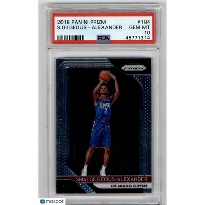 Basketball Panini 2018 Panini Prizm S. Gilgeous-Alexander #184 PSA 10