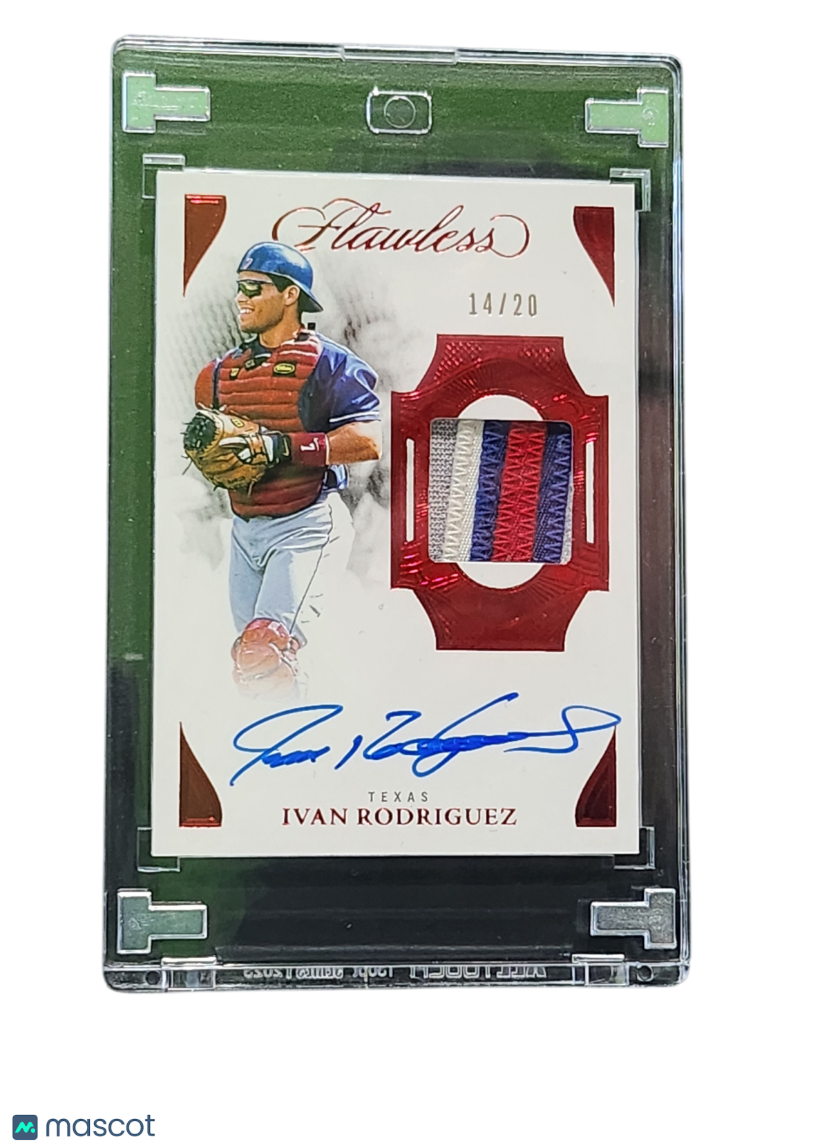2025 Panini Flawless Baseball Ivan Rodriguez #Ppv-Ir Prime Patch Auto 14/20