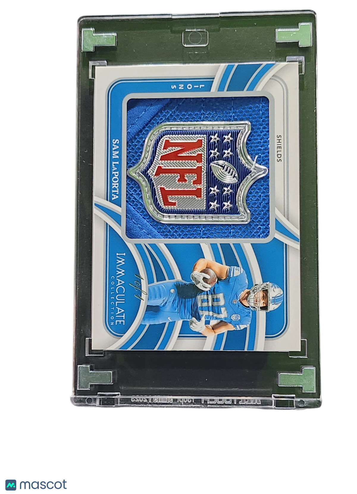 2024 Panini Immaculate Collection Sam Laporta #Il-Sla Shields NFL Shield Patch