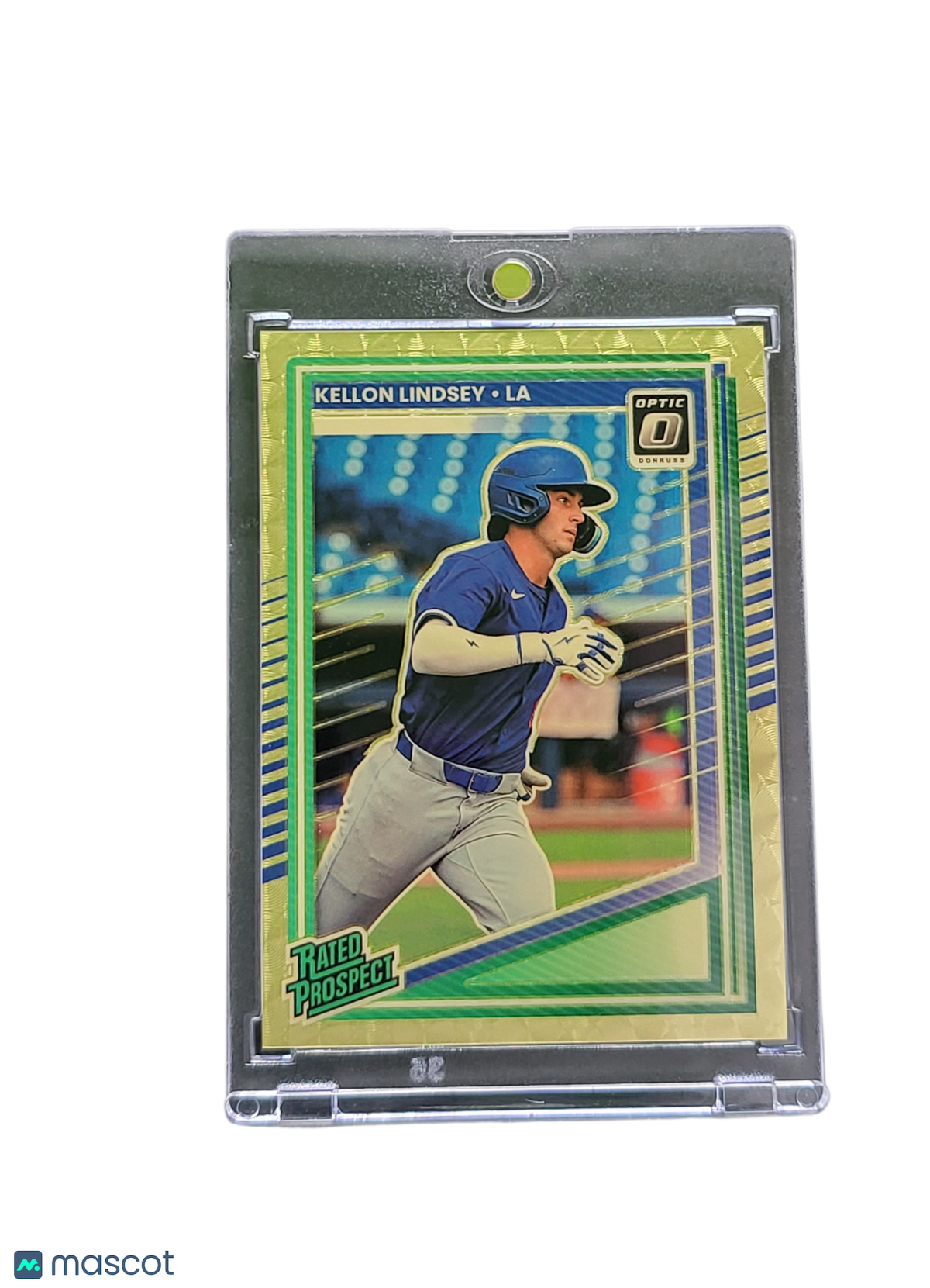 2025 Panini Donruss Optic Prizm Kellon Lindsey 191 Gold Vinyl 1/1 Rated Prospect