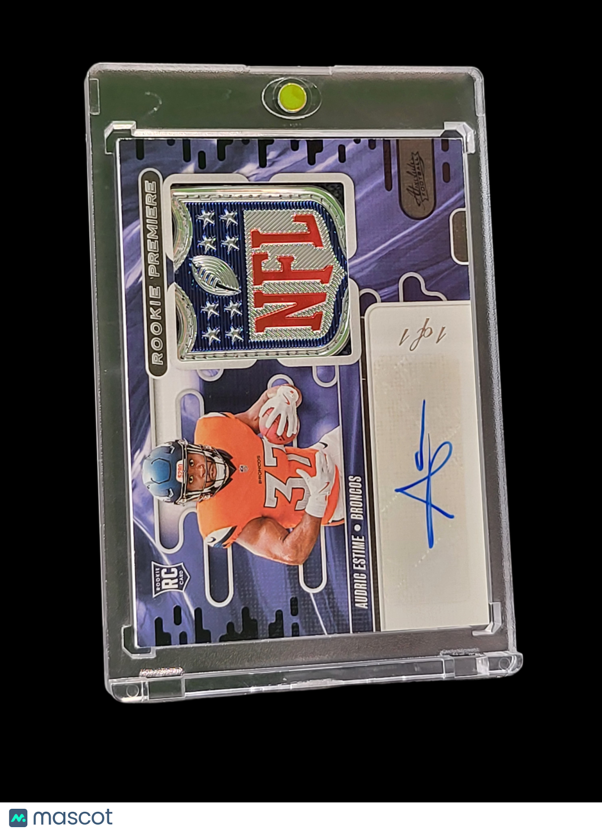 2024 Panini Material Auto Audric Estime #Rpma-Aee Rc NFL Shield Patch Rc