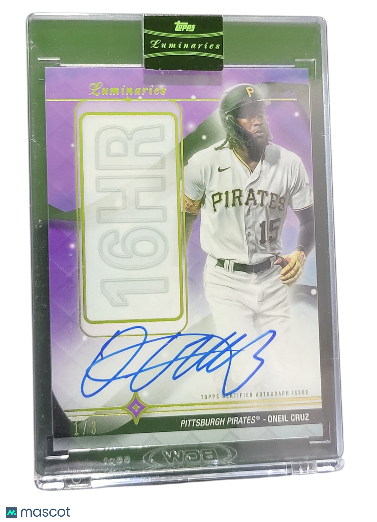2023 Topps Luminaries Oneil Cruz #Hrk-Oc Purple Home Run Kings Auto Card 1/3