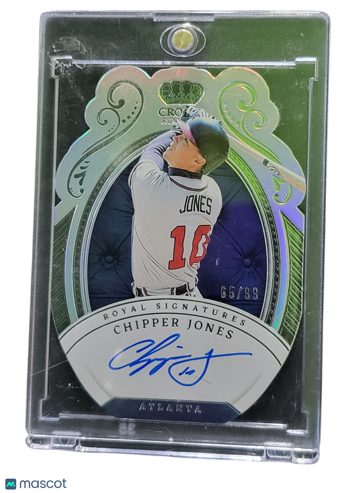 2023 Panini Chronicles Crown Royale Chipper Jones #Rs-Cj Signatures 65/99