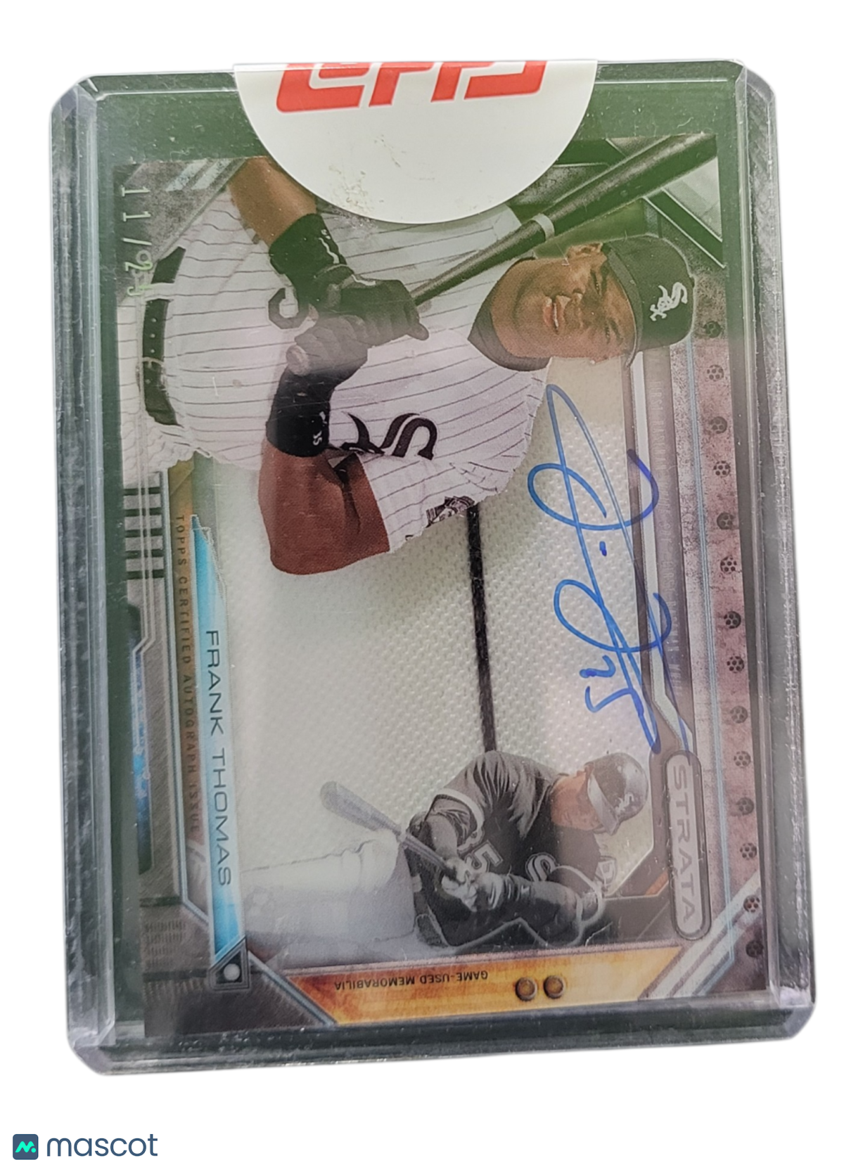 2015 Topps Strata Frank Thomas #Ssr-Ft Game Used Memorabilia Signature Relic