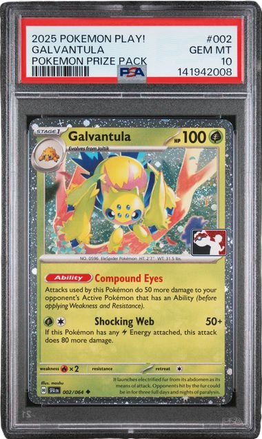 Pokémon PSA 10 Galvantula Cosmo Holo Prize Pack