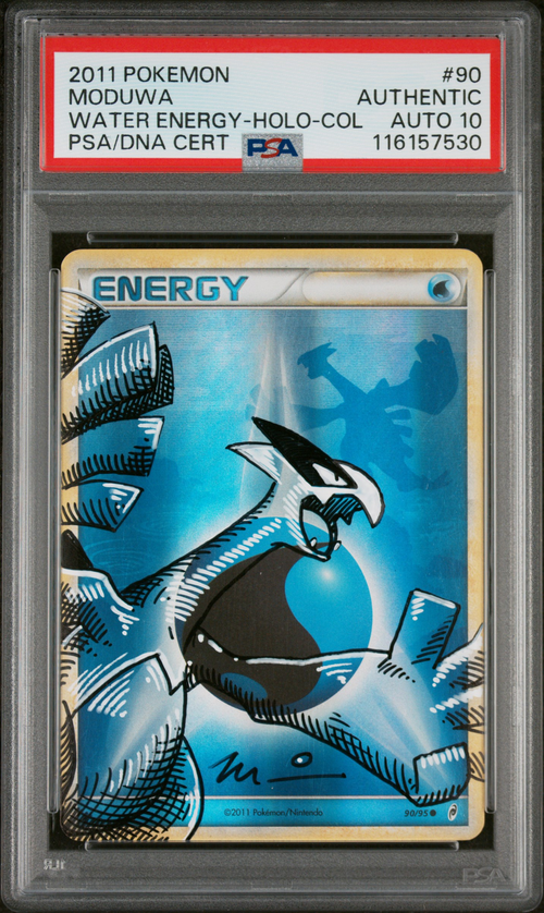 Pokémon PSA Auto Gem Mt Moduwa Lugia Water Energy-Holo