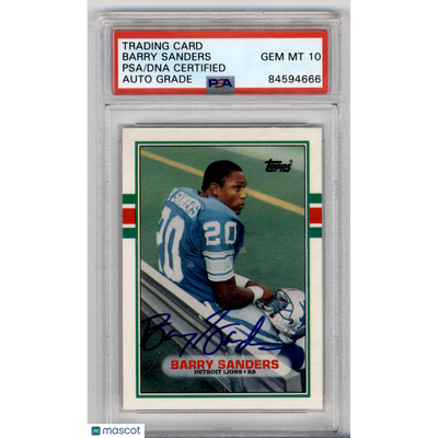 Football Barry Sanders PSA A