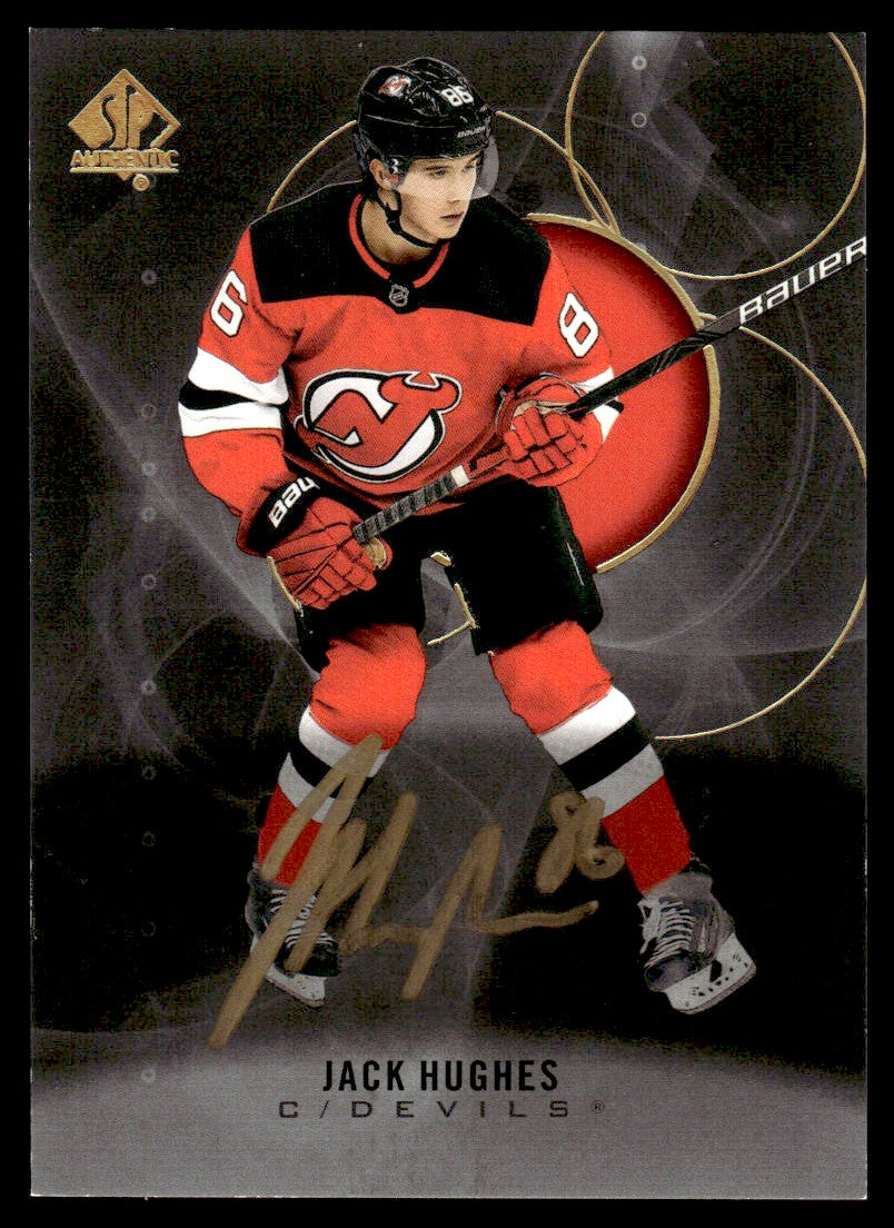 Pokémon Panini 2020 Upper Deck SP Authentic 41 Jack Hughes Devils Auto