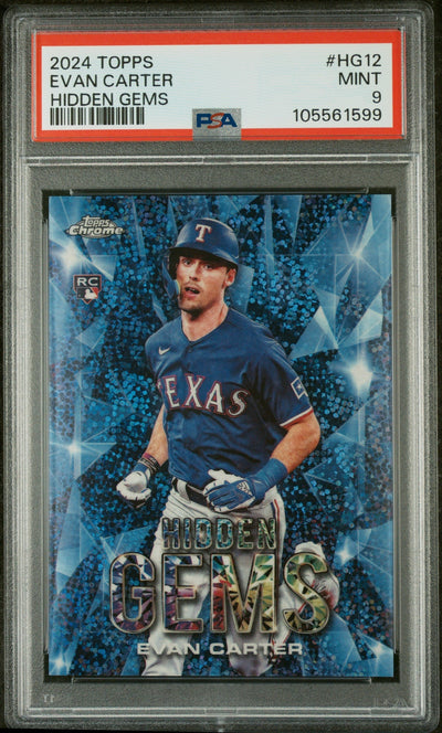 Baseball Topps 2024 Topps Chrome Hidden Gems Evan Carter #Hg12 Rc PSA 9
