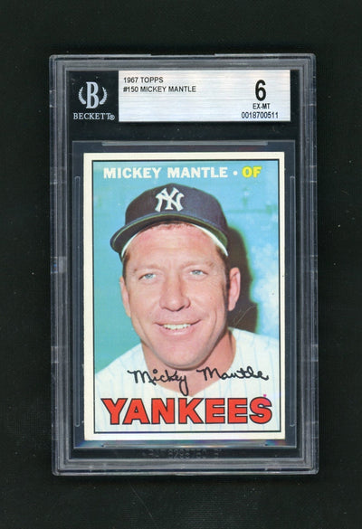 Pokémon Panini 1967 Topps #150 Mickey Mantle BGS 6