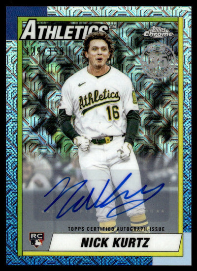 Baseball Topps 2025 Topps Chrome Update 1990 Silver Pack Nick Kurtz Rookie Rc Mojo Auto /199