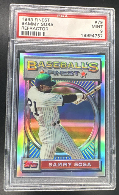 Baseball Topps 1993 Finest Refractor Sammy Sosa #79 /241 PSA 9