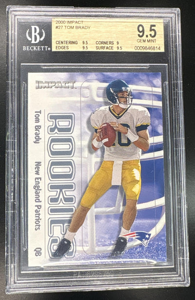 Football 2000 Skybox Impact Rookies Tom Brady #27 BGS 9.5