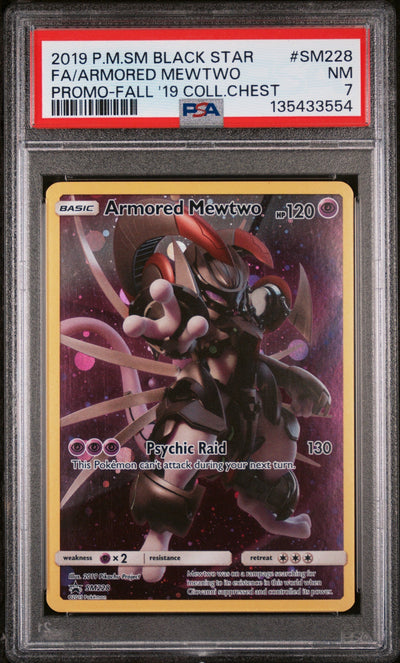 Pokémon 2019 Pokemon Sun And Moon Black Star Promos Fall Collector Chest Armored Mewtwo #Sm228 PSA 7