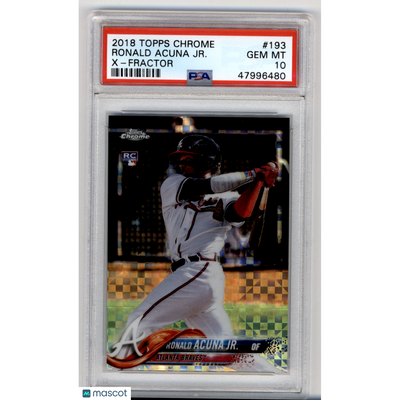 Baseball Topps 2018 Topps Chrome Ronald Acuna Jr. #193 X Fractor PSA 10