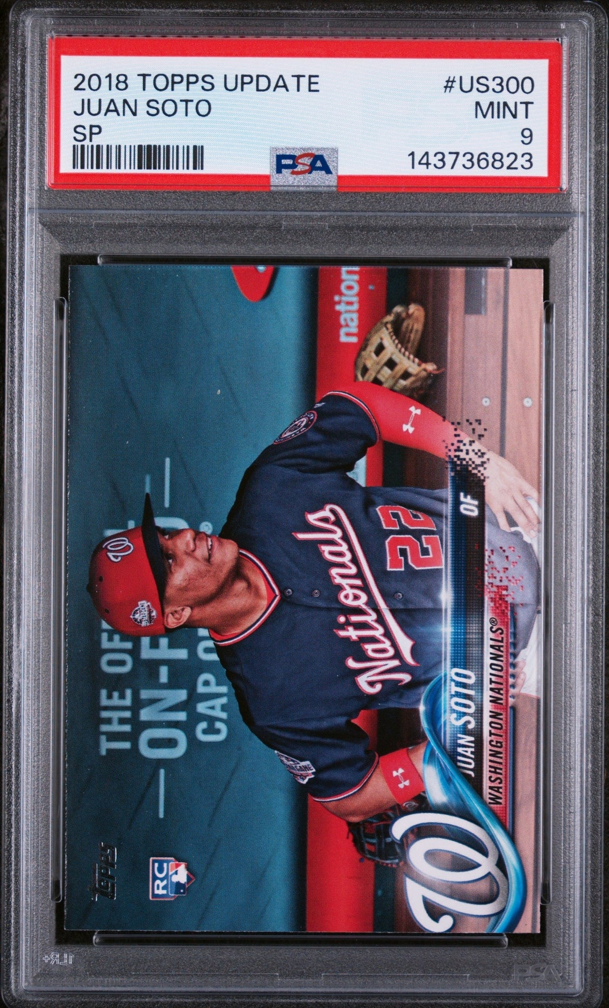 Pokémon Panini 2018 Topps Update Variation, SP Juan Soto #Us300a PSA 9