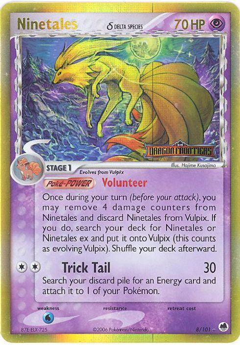 Pokémon Ninetales (Delta Species) (8/101) - Dragon Frontiers Reverse Holofoil