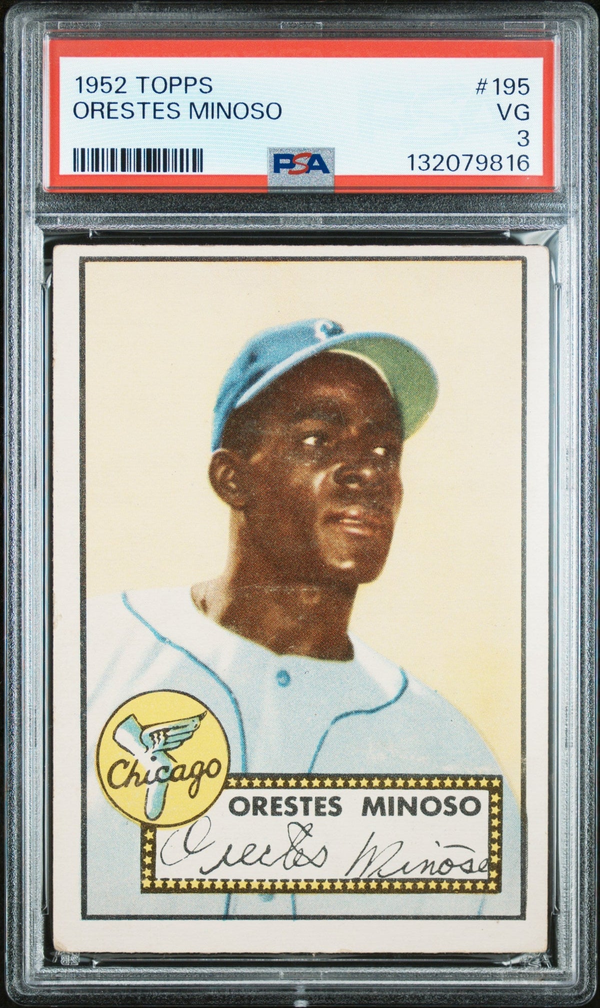Pokémon Panini 1952 Topps Orestes Minoso #195 PSA 3