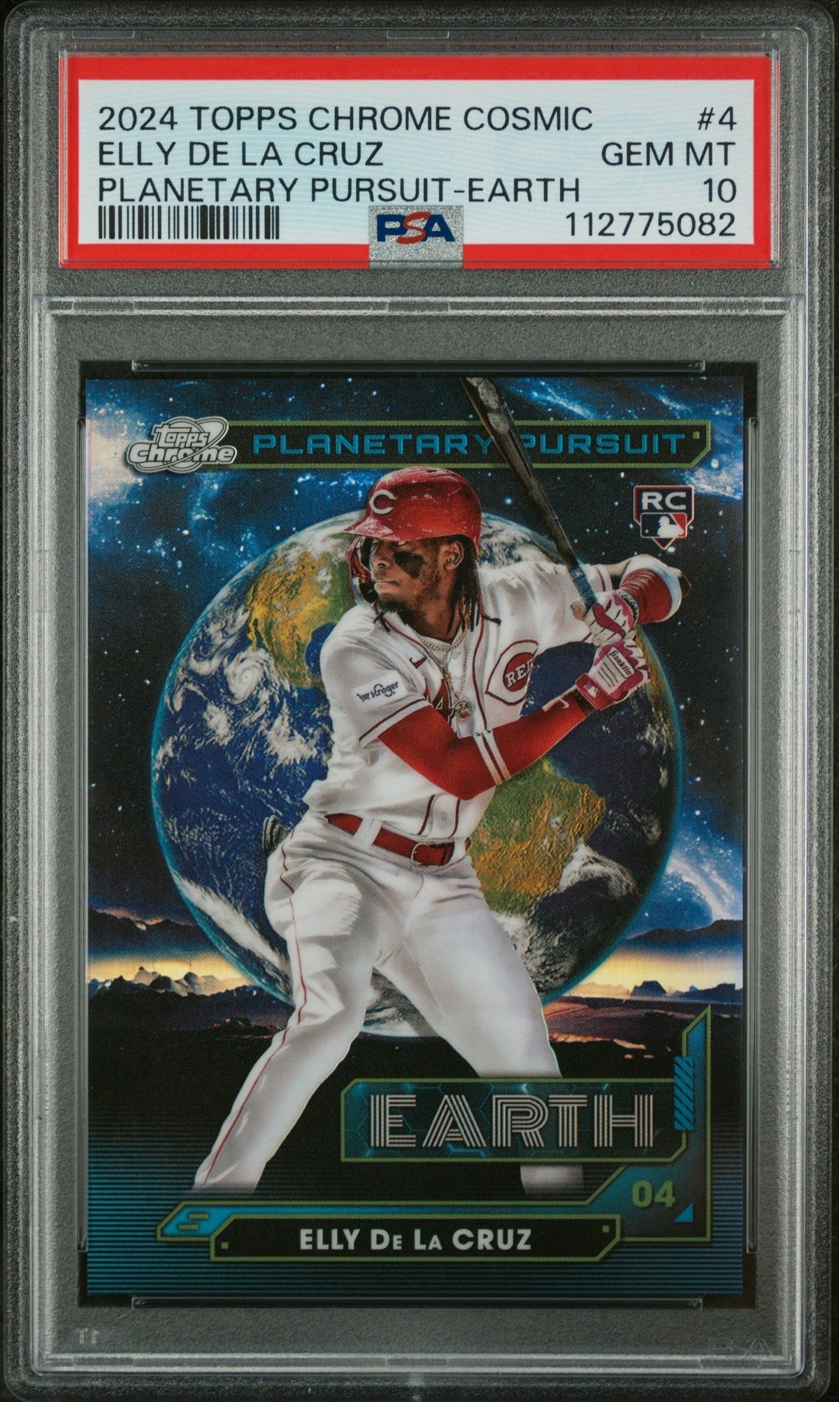 Baseball Topps 2024 Topps Chrome Cosmic Planetary Pursuit Earth Elly De La Cruz #4 PSA 10