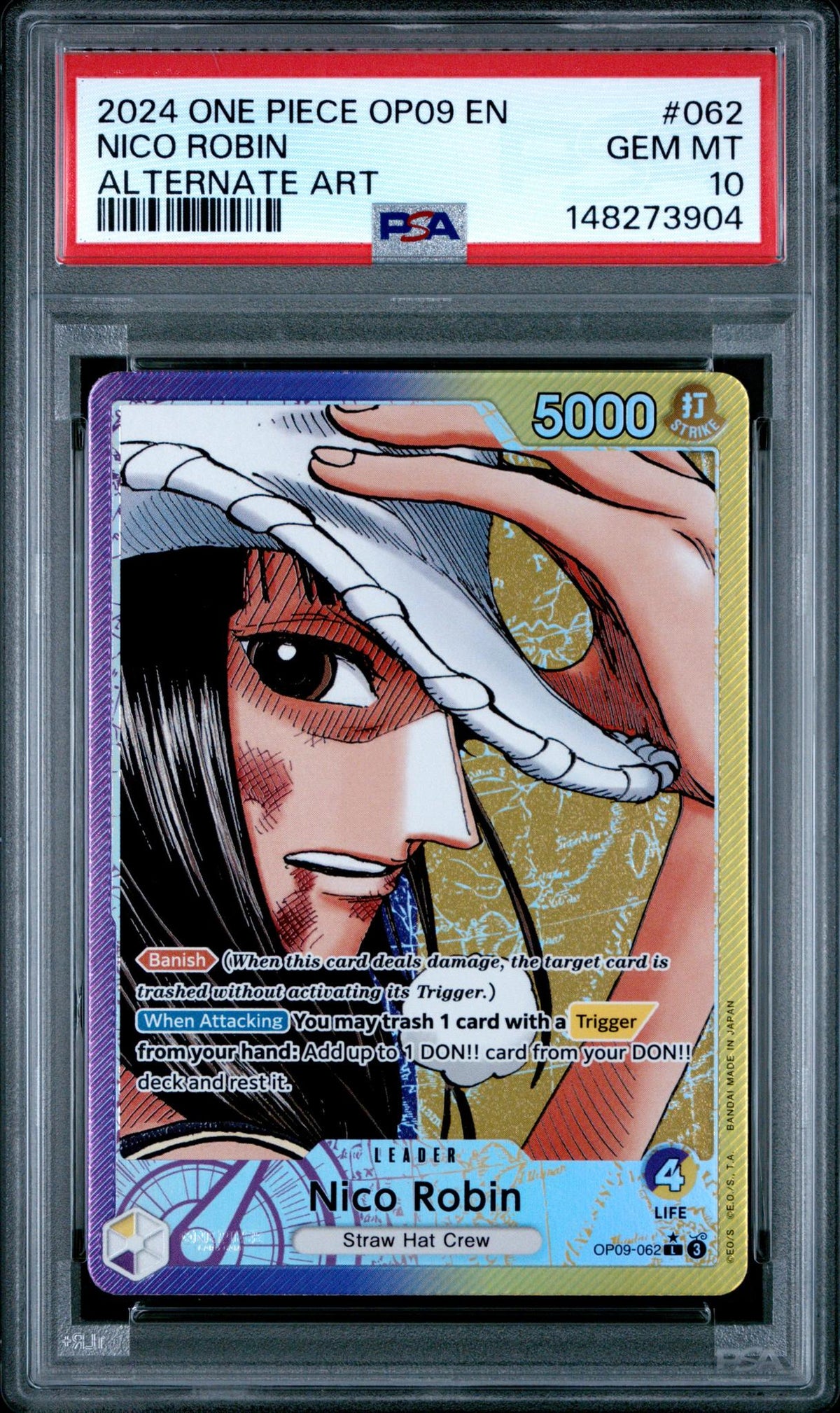 2024 One Piece Emperors In The New World Alternate Art Nico Robin #Op09062 PSA 10
