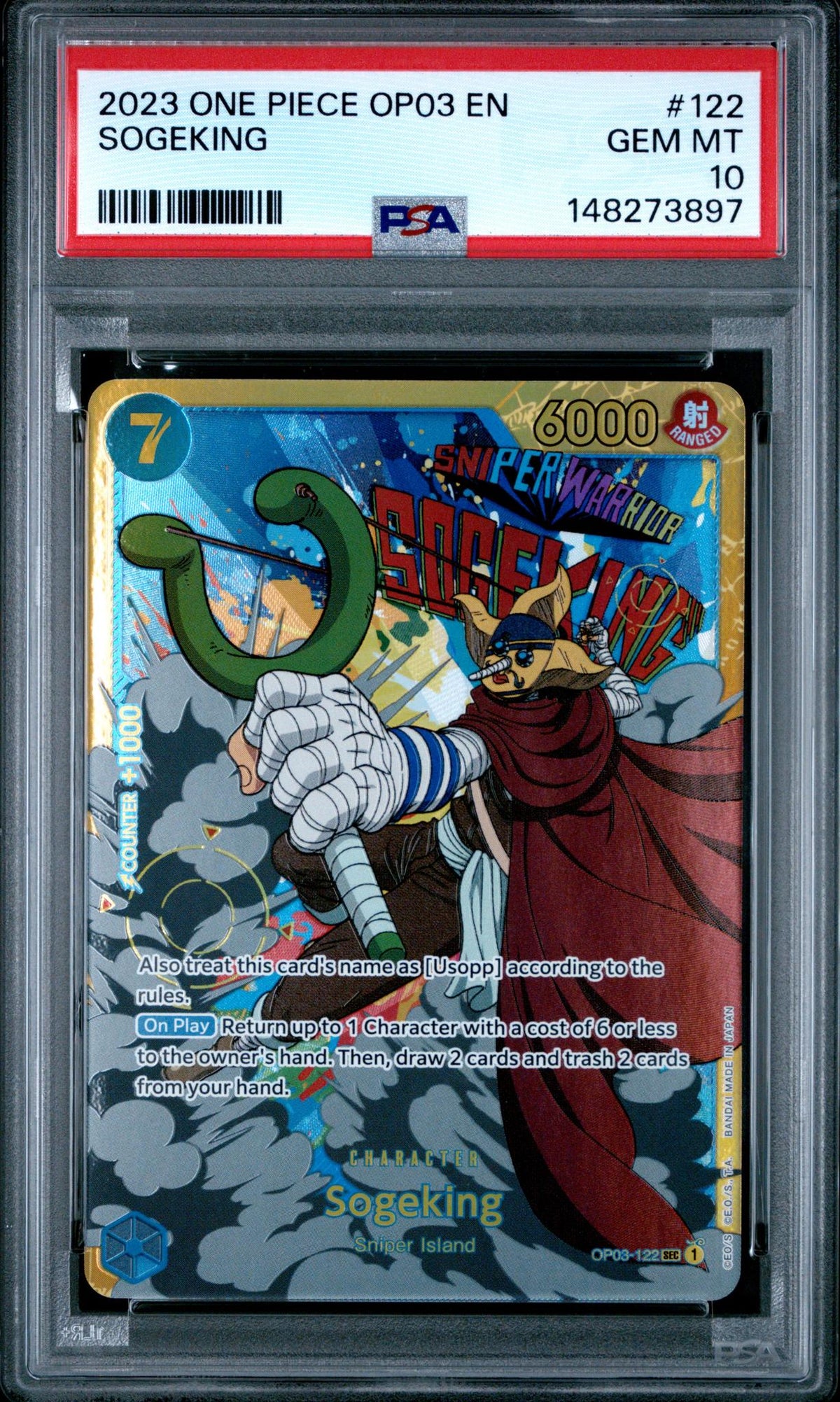 2023 One Piece Pillars Of Strength Sogeking #Op03122 PSA 10