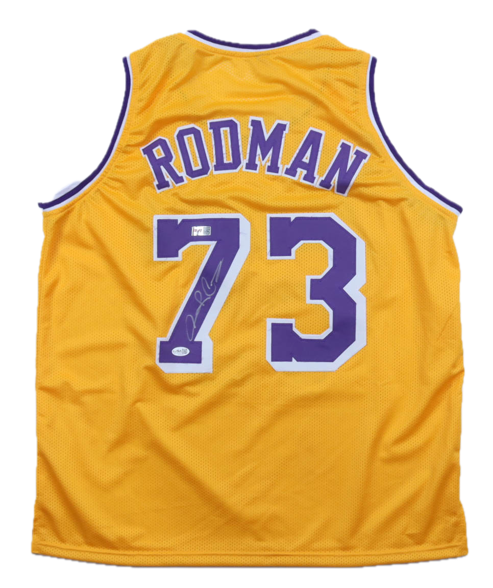 Basketball Dennis Rodman (Hof) Signed Autographed Lakers Custom Jersey (Jsa Coa)