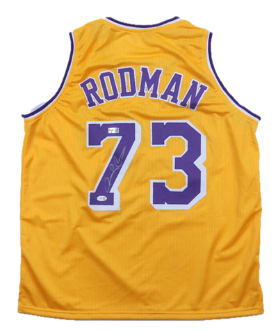 Basketball Dennis Rodman (Hof) Signed Autographed Lakers Custom Jersey (Jsa Coa)